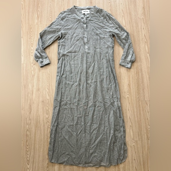 Brochu walker button front long sleeve midi dress nwot - Picture 2 of 5